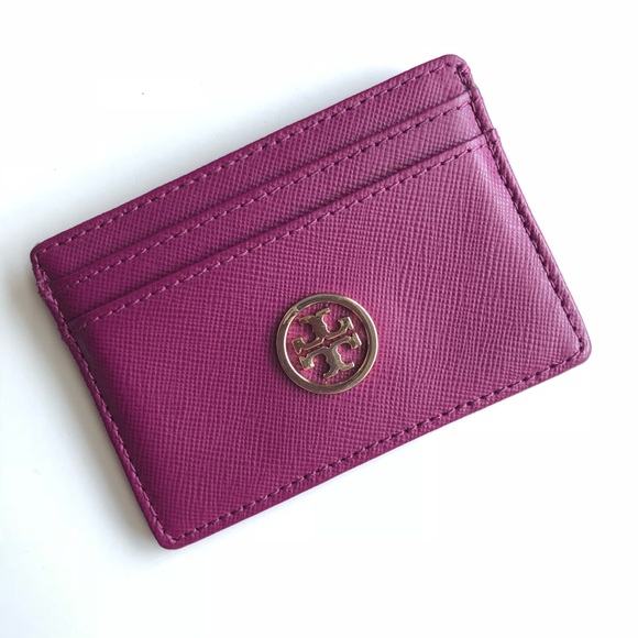 Tory Burch Handbags - Tory Burch Purple Saffiano Card Holder